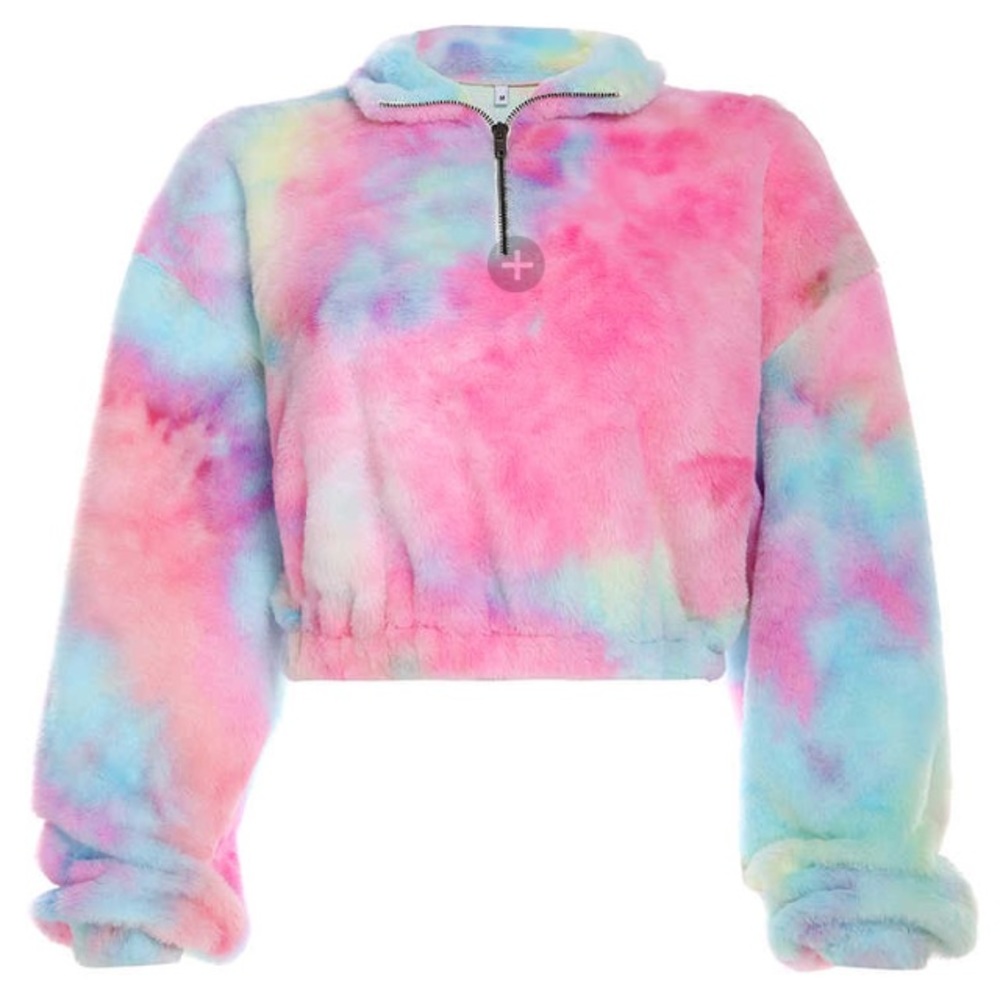 Fluffy bright cropped pullover (NWT) - Picture 11 of 16